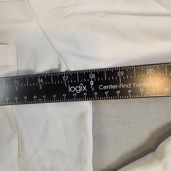 Express Portofino Blouse Women’s Beige Button Front Shirt Size S NWT - Picture 12 of 16